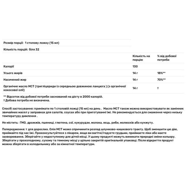Олія МСТ, MCT Oil, Now Foods, Sports, органік, 473 мл