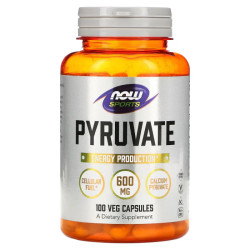 Пируват кальция 600 мг, Pyruvate Now Foods Sports, 100 вегетарианских капсул
