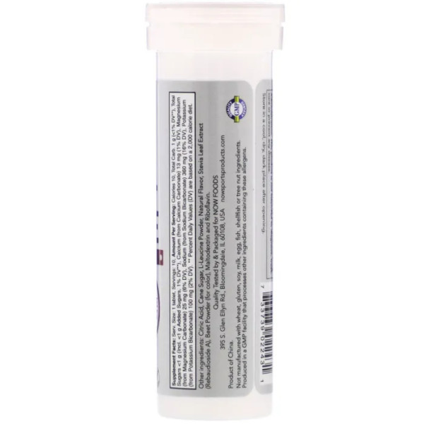 Електроліти, Effer-Hydrate, Now Foods, Sports, із полунично-апельсиновим смаком, 10 таблеток, 51 г