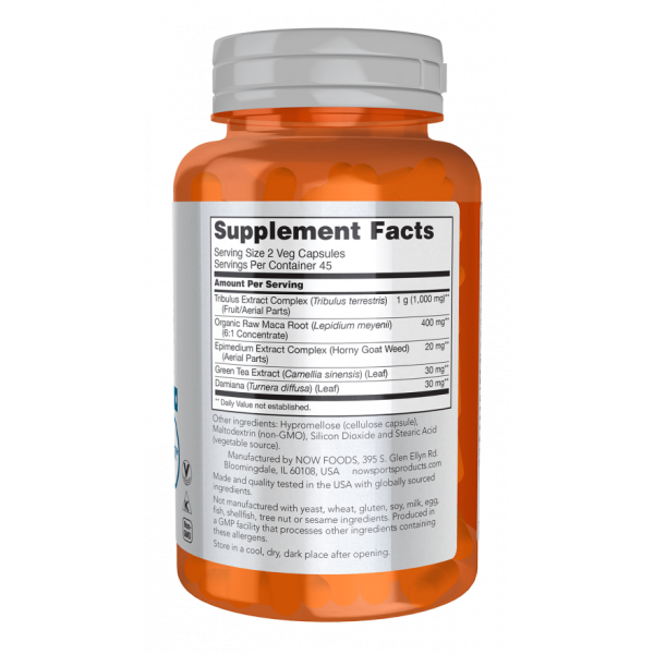 Трибулус Екстрім, Tribulus Extreme, Now Foods, Sports, чоловіче здоров'я, 90 вегетаріанських капсул