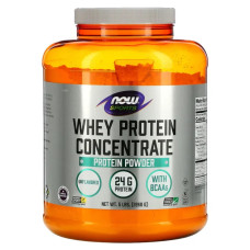 Сироватковий протеїн, Now Foods Whey Protein Concentrate, порошок без смаку, 2268 г.