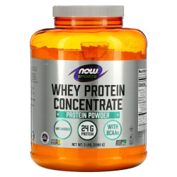 Сироватковий протеїн, Now Foods Whey Protein Concentrate, порошок без смаку, 2268 г.