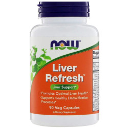 Підтримка печінки, Now Foods Liver Refresh, 90 рослинних капсул