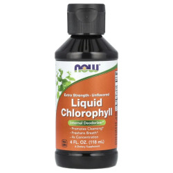 Хлорофіл рідкий, Liquid Chlorophyll NOW Foods, екстра сила, без ароматизаторів, 118 мл