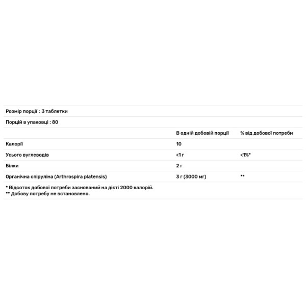 Спіруліна, Spirulina, NOW Foods, органічна, сертифікована, 1000 мг, 240 таблеток