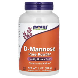 D-манноза, Now Foods D-Mannose, чистый порошок, 170 г.