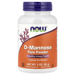 D-маноза, Now Foods Certified Organic D-Mannose, органічний, чистий порошок, 85 г.