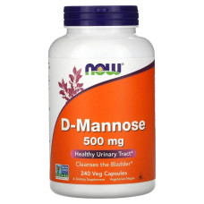 D-манноза 500 мг, D-Mannose Now Foods, 240 вегетарианских капсул