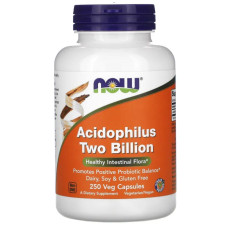 Пробиотик Acidophilus, Now Foods, 2 млрд, 250 растительных капсул