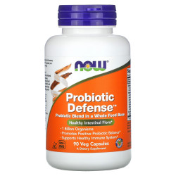 Пробиотики, Now Foods Probiotic Defense, 90 растительных капсул