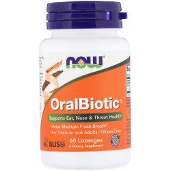 Пробиотики 1 млрд КОЕ, Now Foods OralBiotic, 60 леденцов (500 млрд КОЕ в леденце)