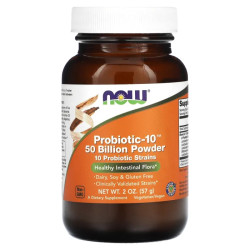 Пробіотики-10 50 млрд, Now Foods Probiotic-10, порошок, 57 г