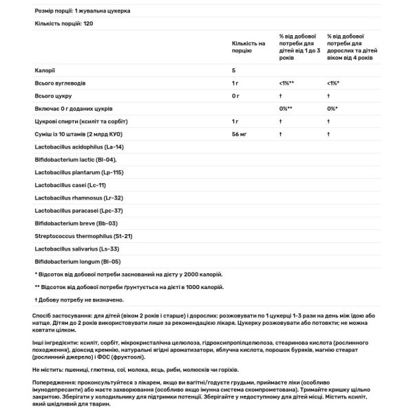Пробіотики для дітей, Berry Dophilus, Now Foods, смак ягід, 2 млрд КУО, 120 жувальних цукерок