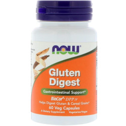 Ферменти для перетравлення глютену, Now Foods Gluten Digest, 60 вегетаріанських капсул