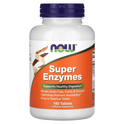 Ферменти для травлення, Now Foods Super Enzymes, 180 таблеток