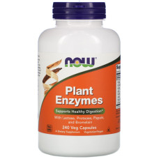 Энзимы, Now Foods Plant Enzymes, 240 вегетарианских капсул