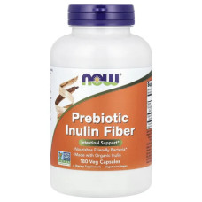 Інулін, пребіотична клітковина, NOW Foods Prebiotic Inulin Fiber, 180 вегетаріанських капсул