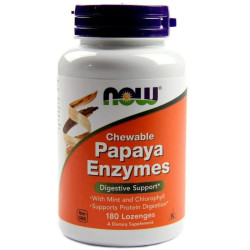 Пищеварительные ферменты папайи, Now Foods Papaya Enzymes, 180 леденцов