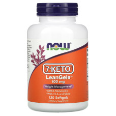 7 кето Дегидроэпиандростерон, Now Foods 7-Keto LeanGels, 100 мг, 120 гелевых капсул