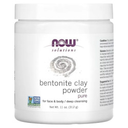 Бентонитовая глина, порошок, Now Foods Bentonite Clay Powder, 312 г