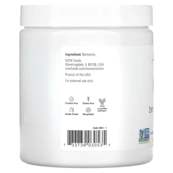 Бентонітова глина, Bentonite Clay Powder, NOW Foods, чистий порошок, 312 г