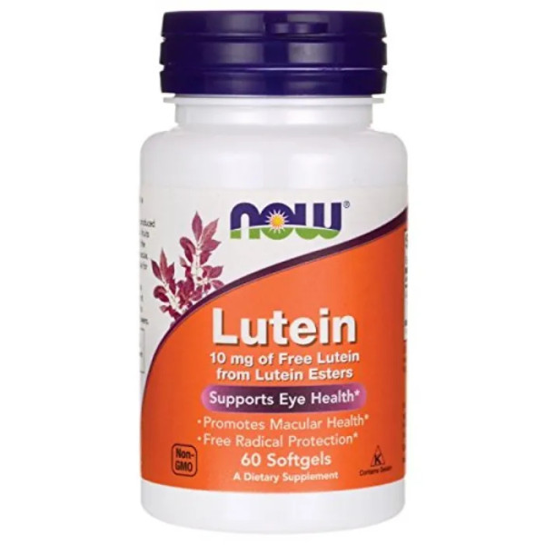 Лютеїн, Lutein, Now Foods, 10 мг, 60 капсул