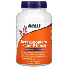 Бета-ситостерол, Now Foods Beta-Sitosterol, растительные стеролы, 180 гелевых капсул