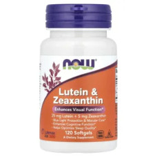 Лютеин и зеаксантин, NOW Foods Lutein & Zeaxanthin, 120 гелевых капсул