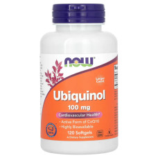 Убихинол 100 мг, Now Foods Ubiquinol, 120 гелевых капсул