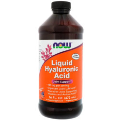 Гиалуроновая кислота жидкая 100 мг, Now Foods Hyaluronic Acid, ягодный вкус, 473 мл