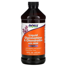 Глюкозамін та хондроїтин з МСМ, Now Foods Глюкозамін та хондроїтин з МСМ, рідкий, 473 мл.
