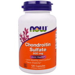 Хондроитин сульфат, NOW Foods Chondroitin Sulfate, 600 мг, 120 капсул