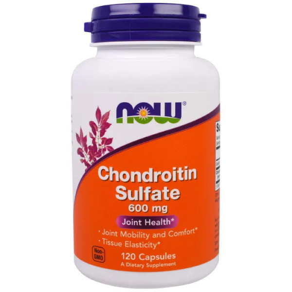 Хондроітин сульфат, Chondroitin Sulfate, NOW Foods, 600 мг, 120 капсул
