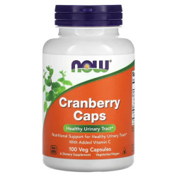 Клюква в капсулах, Now Foods Cranberry, 100 вегетаріанських капсул