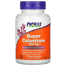 Колострум супер 500 мг, Now Foods Super Colostrum, 90 вегетаріанських капсул