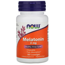 Мелатонин 3 мг, Now Foods Melatonin, 180 леденцов