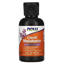 Мелатонин 3 мг, Now Foods Melatonin, жидкий, 59 мл