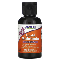 Мелатонін 3 мг, Now Foods Melatonin, рідкий, 59 мл