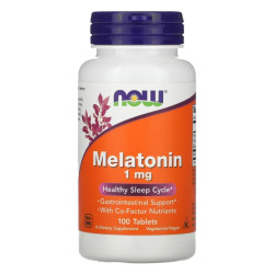 Мелатонин 1 мг, Melatonin Now Foods, 100 таблеток