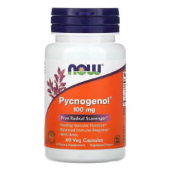 Пікногенол 100 мг, Now Foods Pycnogenol, 60 вегетаріанських капсул