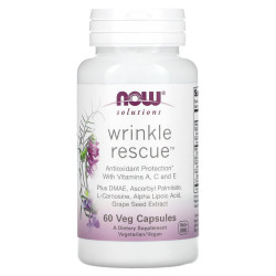 Антиоксиданты (проти зморшок), Now Foods Wrinkle Rescue, 60 вегетарианских капсул