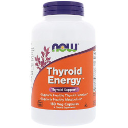 Енергія щитовидної залози, Now Foods Thyroid Energy, 180 вегетаріанських капсул