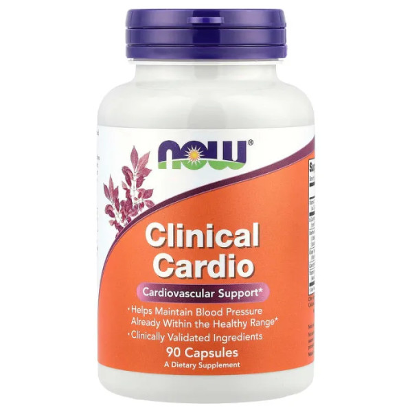 Підтримка серцево-судинної системи, Clinical Cardio, Now Foods, 90 вегетаріанських капсул