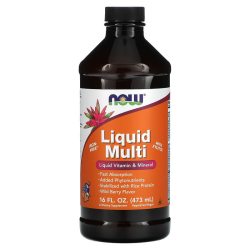 Мультивитамины, Now Foods Liquid Multi, со вкусом лесных ягод, 473 мл.