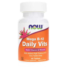 Мультивитамины и минералы, Now Foods Daily Vits Mega B-12, 60 таблеток
