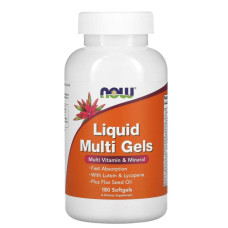 Мультивитамины, Now Foods Liquid Multi Gels, 180 гелевых капсул
