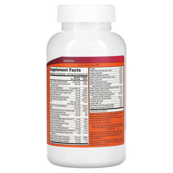 Мультивітаміни, Special Two, NOW Foods, 240 вегетаріанських капсул