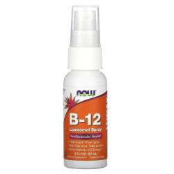 Витамин В12, Now Foods Vitamin B-12, липосомальный спрей, 1000 мкг, 59 мл.