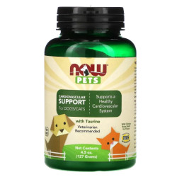 Поддержка сердца для собак и кошек, Now Foods Pets Cardiovascular Support for Dogs Cats, 127 г