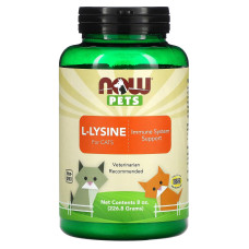 L-лизин для кошек, Now Foods L-Lysine for Cats, 226,8 г